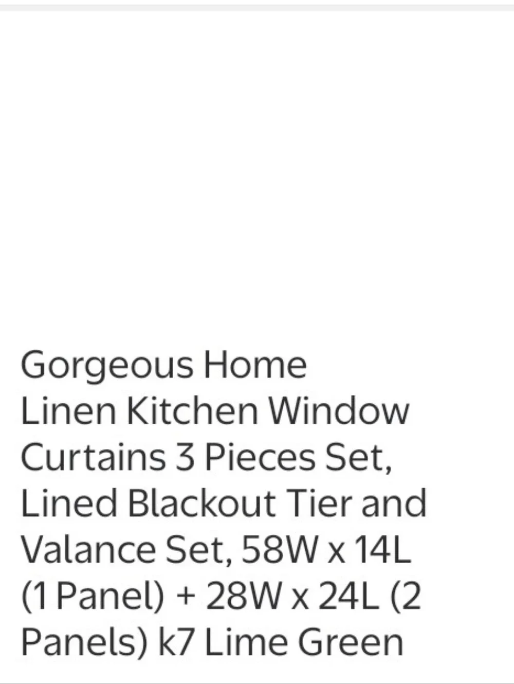 Better Homes And Gardens Olive Green Grommet Kitchen Curtain Set